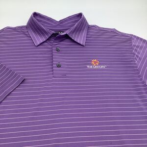 FootJoy FJ Mens Short Sleeve Golf Polo Purple‎ Striped Size Medium